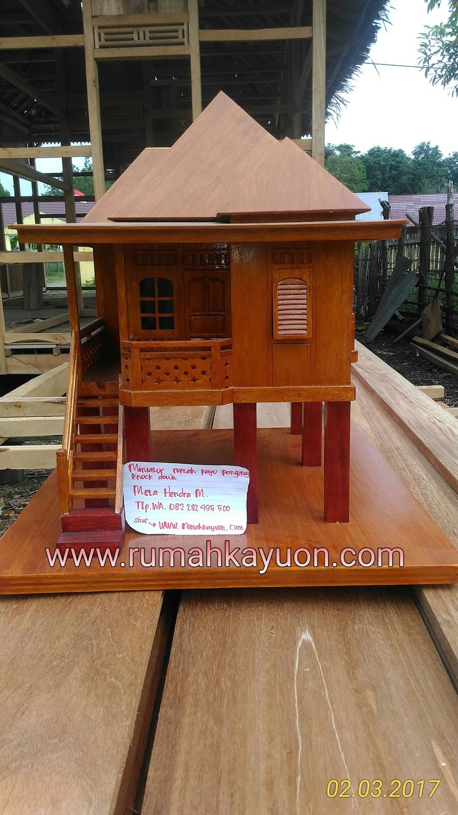 Produk miniatur rumah kayu knock down murah Rumah Kayu 