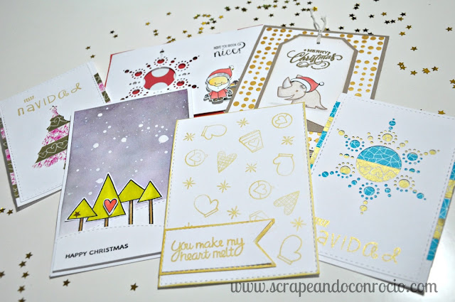 Tarjetas Navidadeñas Scrapbooking