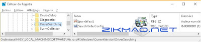 Windows 10 : DriverSearching SearchOrderConfig