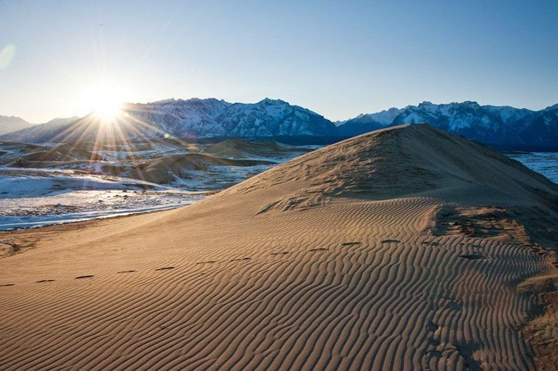 Chara Sands. Miniature Desert in the Freezing Cold of Siberia