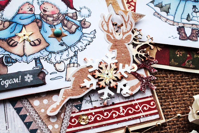 [ Xmas cards =) ] @marinasyskova @scrapbooking #card #cardmaking