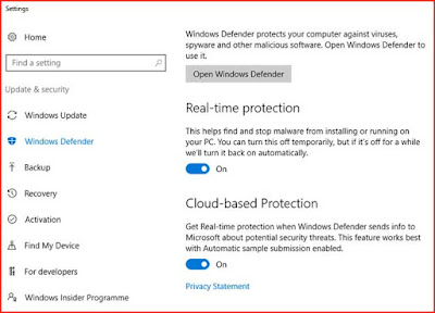 Cara mengaktifkan Windows Defender