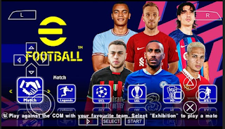 Download PES V3 PPSSPP 2023 Mod eFootball Latest Transfer Season 2022-2023 And Best Graphics HD New Kits