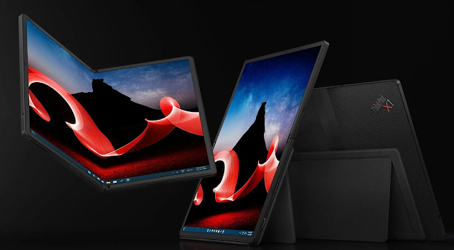 الكمبيوتر المحمول القابل للتحويل من الجيل الثاني بشاشة OLED قابلة للطي مقاس 16 بوصة: Lenovo ThinkPad X1 Fold