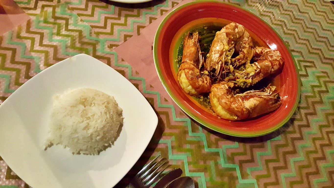 Prawns at Hayahay Resort & Restaurant, Alona Beach, Panglao, Bohol