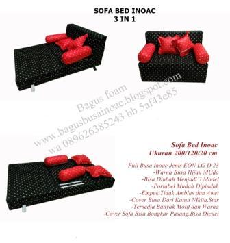 ANEKA KASUR BUSA INOAC: Sofa Bed Inoac Asli Uk 200/120/20 cm
