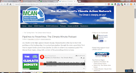 screen grab of MASS Climate Action webpage