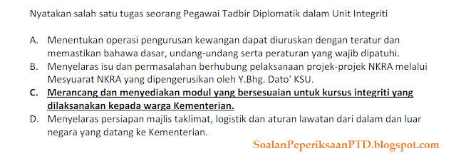 Koleksi Contoh Soalan Peperiksaan Pegawai Tadbir 