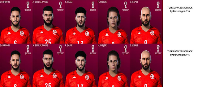 Tunisia WC22 Facepack For eFootball PES 2021