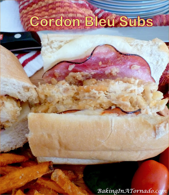 Cordon Bleu Subs, comfort food in hoagie form | recipe developed by www.BakingInATornado.com | #recipe #sandwiches