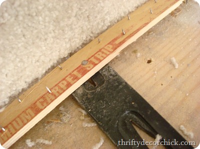 taking carpet off stairs