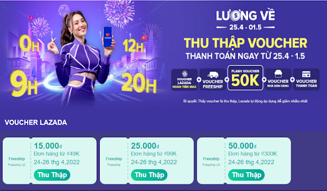 Tổng Hợp Mã Giảm Giá, Voucher LAZADA Deal Cuối Tháng Đón Lương Về - CuongbokIT