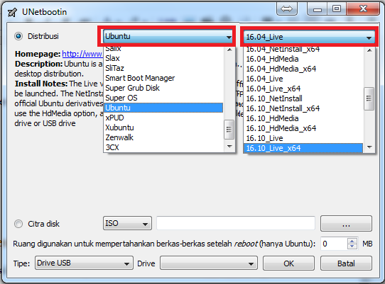 Cara membuat Bootable OS Flashdisk menggunakan UNetbootin