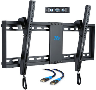 Mounting Dream MD2268-LK Tilt TV Wall Mount Bracket For Most of 37-70 Inches TVs with VESA 200x100 To 600x400mm and Loading Capacity 132 lbs, Fits 16, 18, 24 Studs
