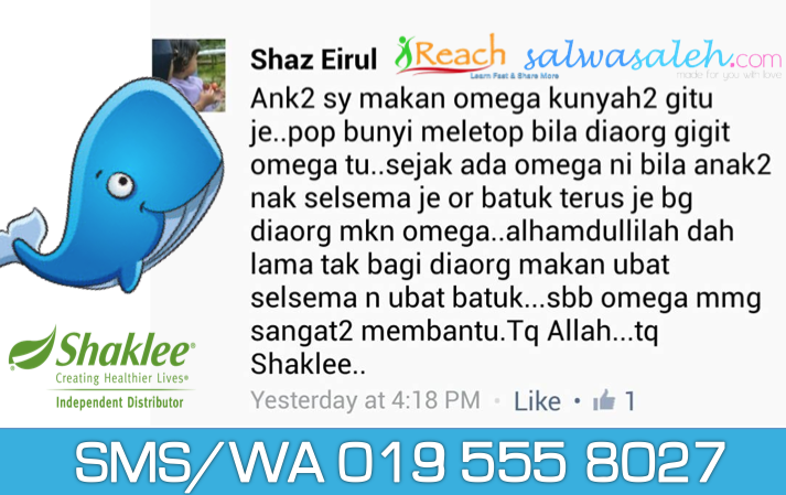 Testimoni Omega Guard Shaklee  salwasaleh.com