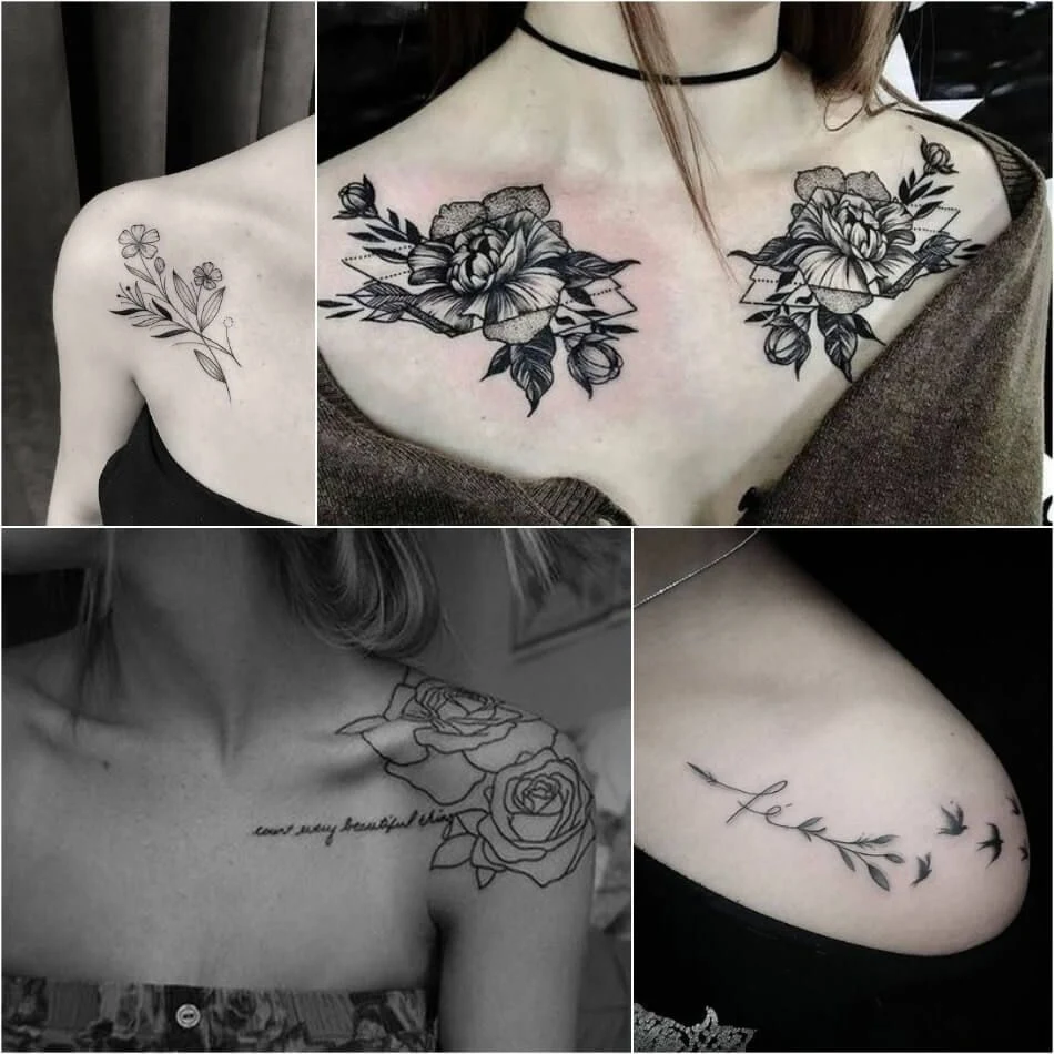 Tatuajes en la clavícula para mujeres