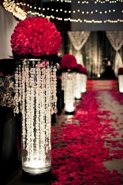 Diamonds and Roses Theme: Decoration for the Church and the Room.