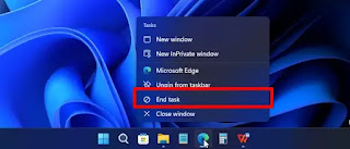 Aktifkan Fitur End Task di Taskbar Windows 11