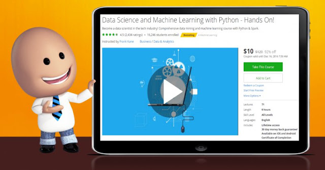 [92% Off] Data Science and Machine Learning with Python - Hands On!|Worth 120$