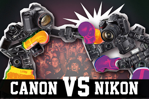 DSLR: Canon VS Nikon Infographic