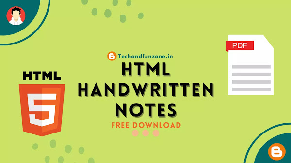 HTML Handwritten Notes PDF | Free Download