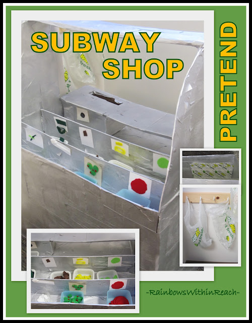 photo of: "Pretend" Learning Center in Preschool: 'Subway' Restaurant from a box via RainbowsWithinReach