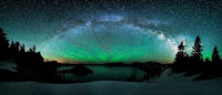 Milky Way Galaxy Crater Lake