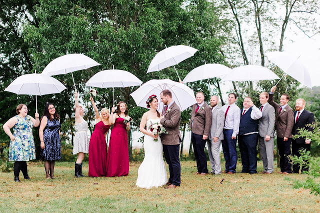 A rainy fall backyard tent wedding in Chestertown, MD photographed by Heather Ryan Photography