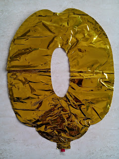 Balon Foil Angka 0 Warna Gold