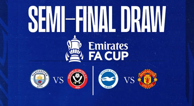 Manchester United to face Brighton & Hove Albion in FA Cup semifinal draw