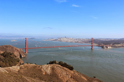 The Golden Gate bridge from a vista point