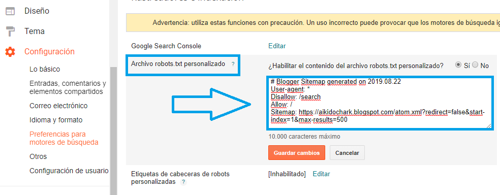 Tutorial agregar Sitemap en Blogger - Charkleons.com