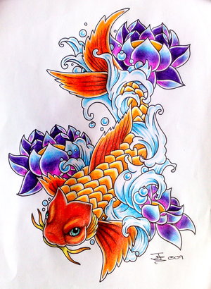 Koi Tattoo Flash Koi fish
