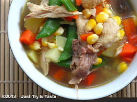 Just Try & Taste: Sup Ayam dengan Jagung Manis, Wortel 