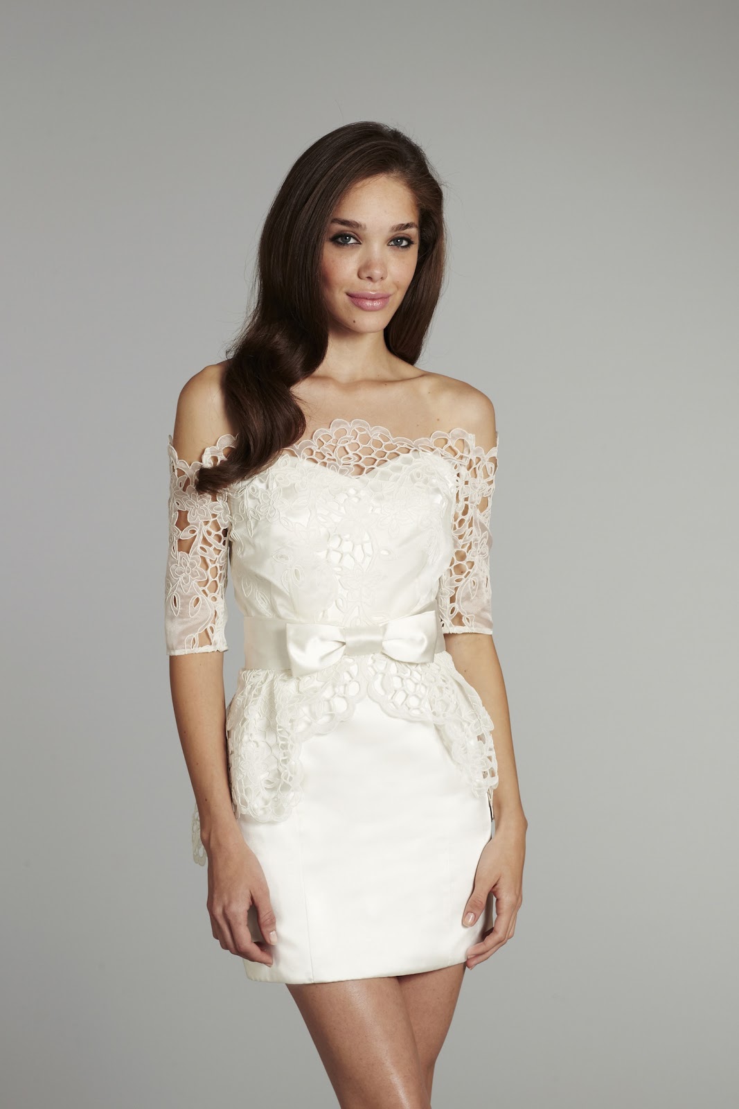 lace wedding dress with off the shoulder sleeves  them to the idea of creating a whole new wedding dress from scratch