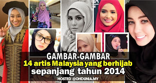 Gambar-gambar 14 artis wanita Malaysia yang berhijab sepanjang 2014