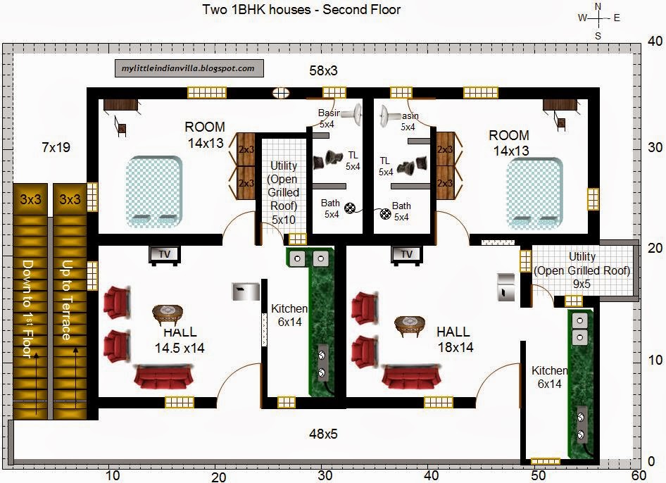 My Little Indian Villa 5 3 houses in 60x40 South facing 