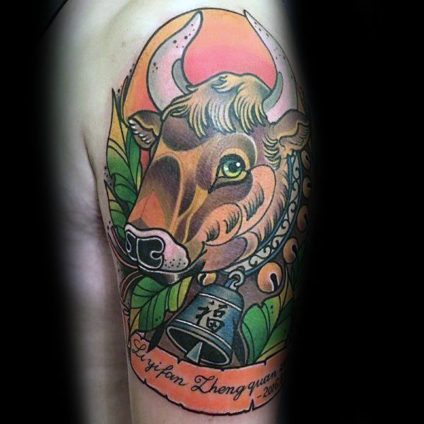 38 tatuagens de vaca para homens