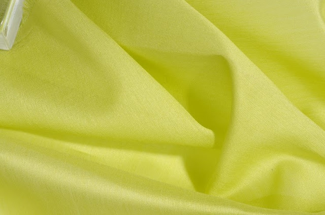 Lime Green Cotton Silk Fabric