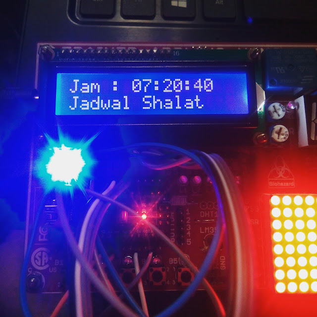 Jam Digital LCD 16X2 Arduino + Jadwal Shalat Seluruh Indonesia