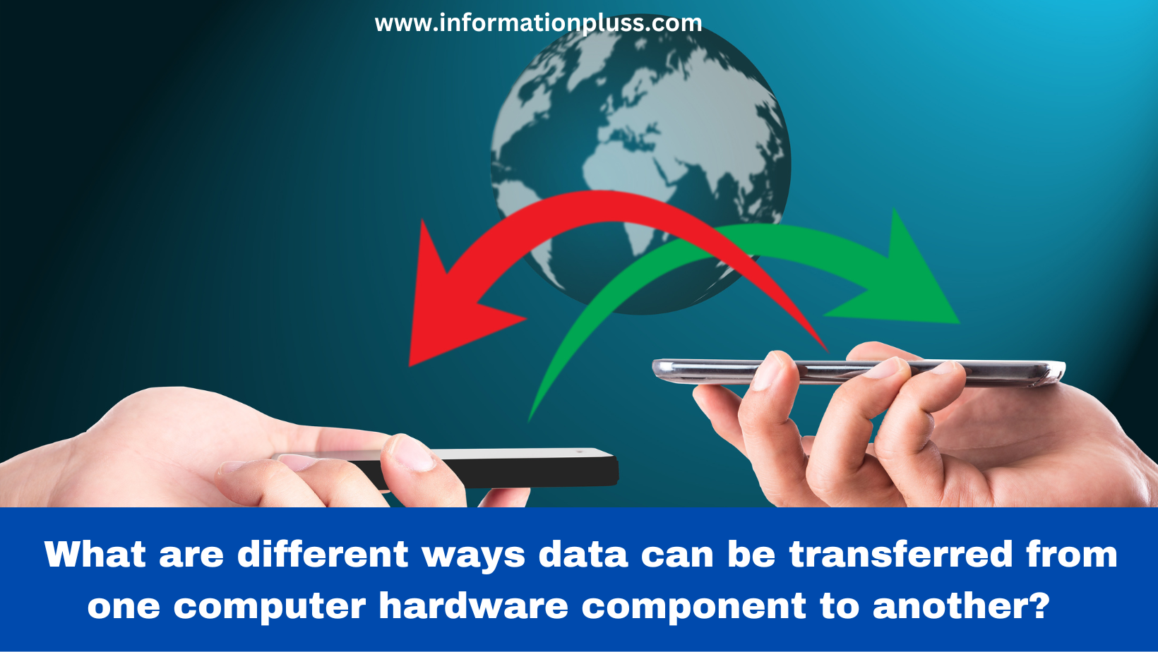 What are different ways data can be transferred from one computer hardware component to another?