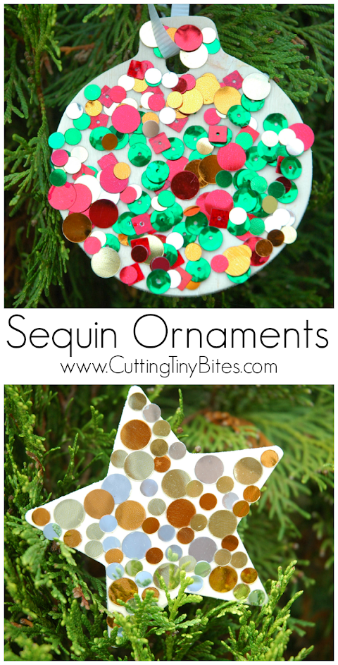 Sequin Ornaments  What Can We Do With Paper And Glue