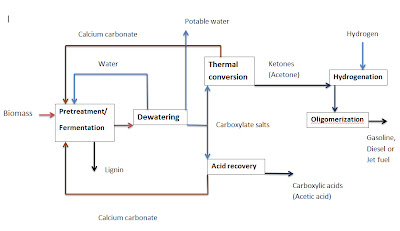 Renewable gasoline making flow chart