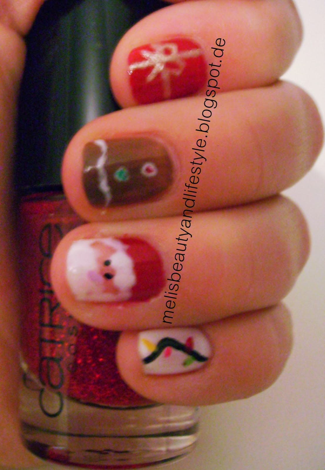 Weihnachtliches Nageldesign zum 4 ADVENT )  - Weihnachtliches Nageldesign