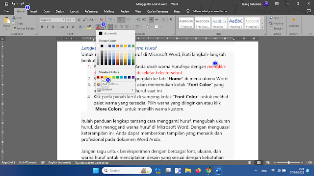 Mengganti Huruf, Mengubah Ukuran Huruf, dan Mengganti Warna Huruf di Microsoft Word: Panduan Lengkap