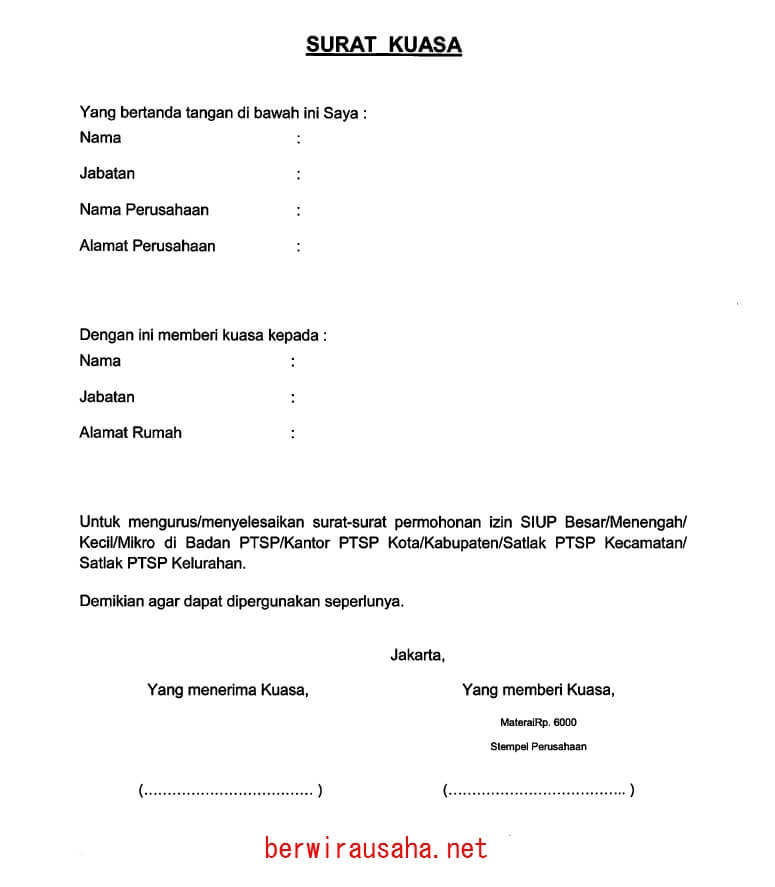 Cara Membuat Surat Izin Usaha Perdagangan (SIUP) Dan 