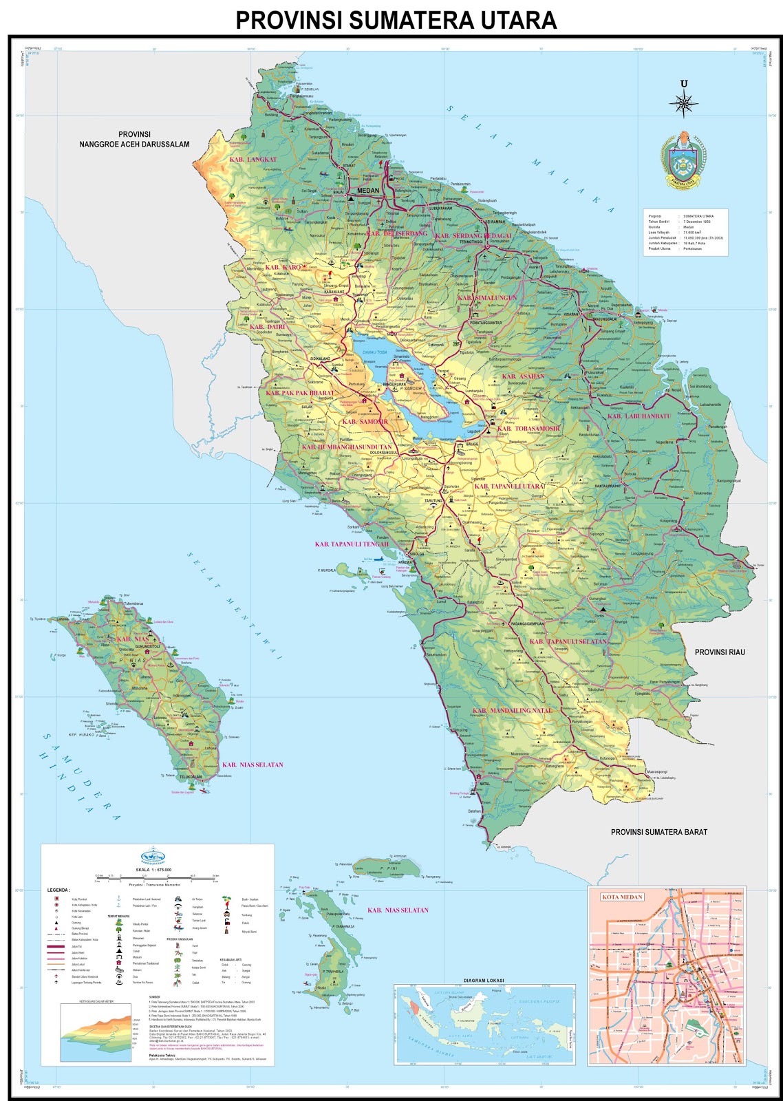 Peta Kota Peta Provinsi Sumatera  Utara 
