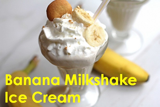 Banana Milkshake With Ice Cream Recipe