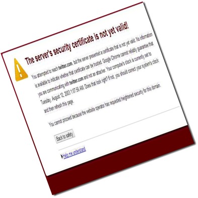 Fix Servers Security Certificate Error