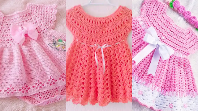 Tejiendo para la Princesita: Cómo Hacer un Vestido de Bebé en Rosa a Crochet